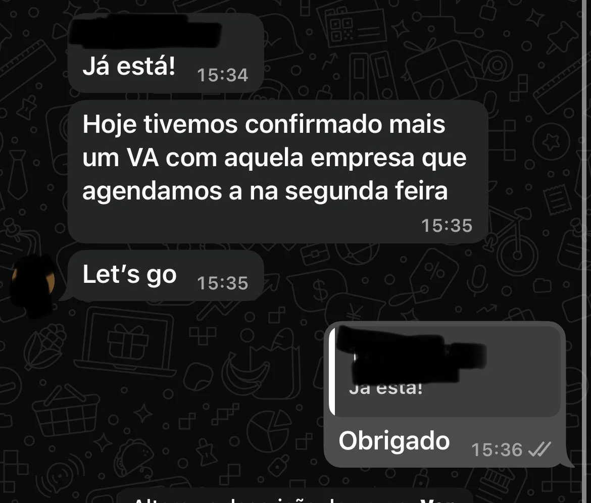 Mensagem de cliente 3