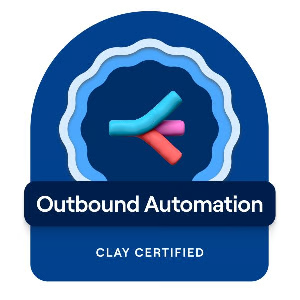 Selo Clay Certified em Automação de Outbound
